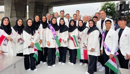 آخرین عکس ورزشکاران ایران قبل حضور در مراسم افتتاحیه المپیک ۲۰۲۴ پاریس