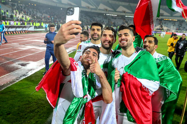شادی ملی‌پوشان بعد از پایان بازی با عراق و صعود به جام جهانی