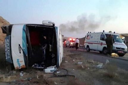 ۴۳ مصدوم در پی تصادف دو اتوبوس در فرودگاه امام