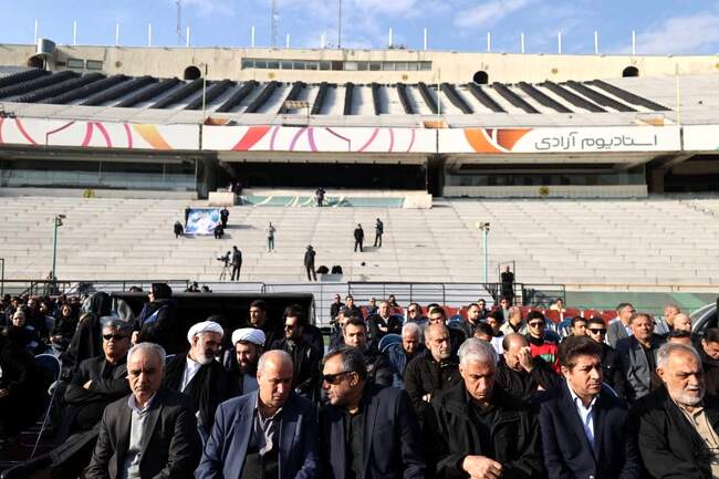 پیکر ملیکا محمدی فوتبالیست تیم ملی بانوان در ورزشگاه آزادی تشییع شد