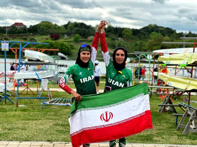 درخشش قایقرانان کشورمان در راه کسب سهمیه المپیک پاریس + تصاویر