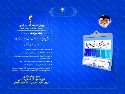 افتتاح ۵ طرح صنعت آب و برق در ۳ استان کشور با اعتبار ۴۳۲ میلیارد تومان