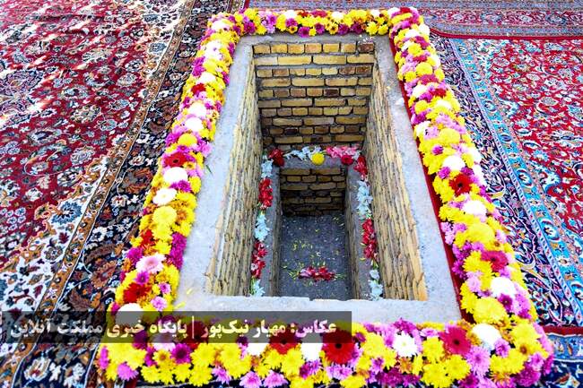 تشییع و تدفین شهید گمنام ۱۷ ساله در یادمان مجموعه ورزشی غدیر ارومیه