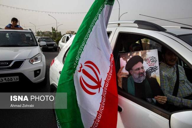 جشن پیروزی طرفداران سیدابراهیم رئیسی در قم، تهران و مشهد