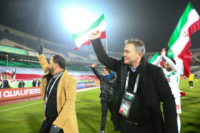 شادی ملی‌پوشان بعد از پایان بازی با عراق و صعود به جام جهانی