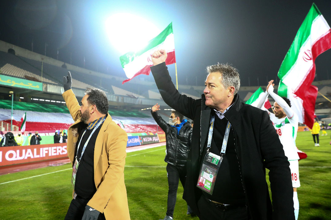 شادی ملی‌پوشان بعد از پایان بازی با عراق و صعود به جام جهانی