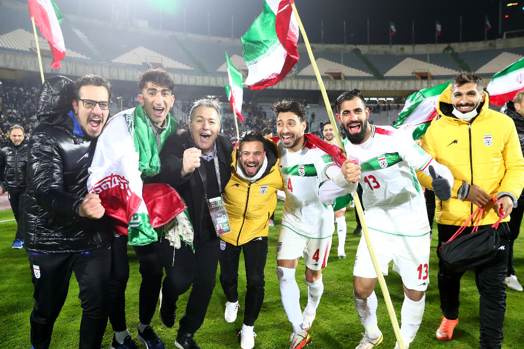 شادی ملی‌پوشان بعد از پایان بازی با عراق و صعود به جام جهانی