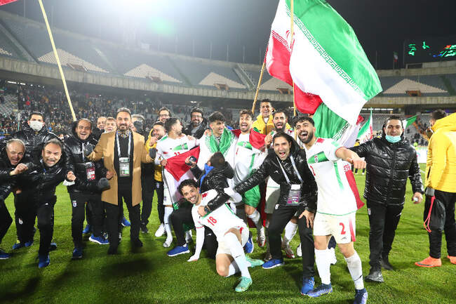 شادی ملی‌پوشان بعد از پایان بازی با عراق و صعود به جام جهانی