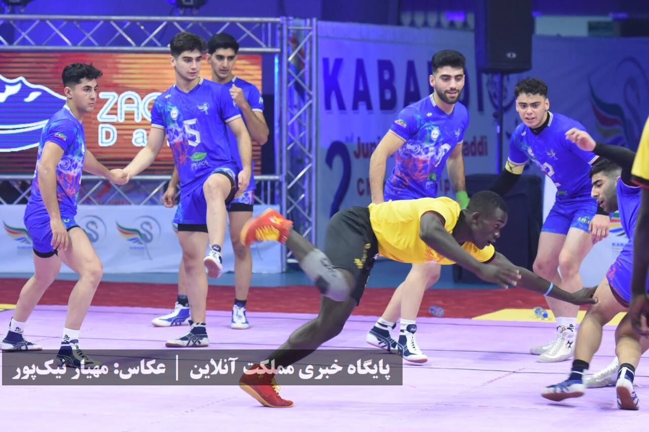 برد تیم ملی کبدی ایران مقابل اوگاندا در مسابقات قهرمانی جوانان جهان /