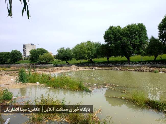 رودخانه‌ای به حال خود رهاشده در میان ارومیه